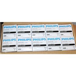 BOX OF 10 PHILLIPS 10 WATT BULBS
