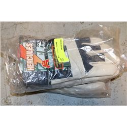 2 PAIRS HERCULES SZ LARGE WORKGLOVES