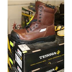 TERRA SAFETY BOOTS STEEL TOE SZ 9.5 - CHOICE