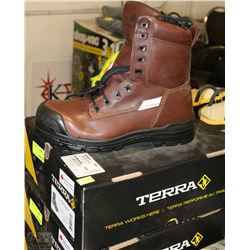 TERRA SAFETY BOOTS STEEL TOE SZ 9.5 - CHOICE