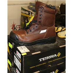 TERRA SAFETY BOOTS STEEL TOE SZ 9.5 - CHOICE