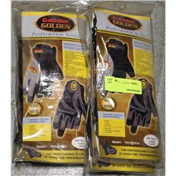 LOT OF 4 GANDER GOLDEN CONS. GLOVES XL - CHOICE