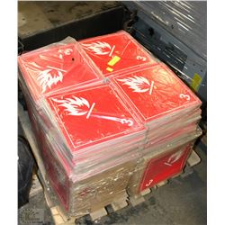 PALLET OF CLASS 3 PLACARDS