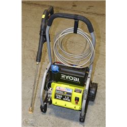 RYOBI 1700 PSI ELECTRIC PRESSURE WASHER - WORKING