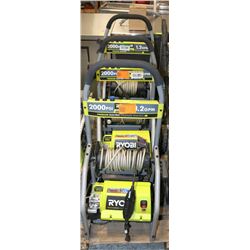 LOT OF 3 RYOBI ELECT PRESSURE WASHERS - AS IS