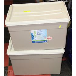 TWO STORAGE TOTES