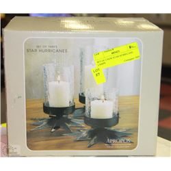 SET OF 2 NEW STAR HURRICANE LAMPS