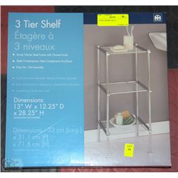 3 TIER CHROME SHELF