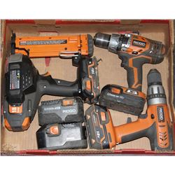 FLAT W/RIDGID TOOLS INCL. CORDLESS