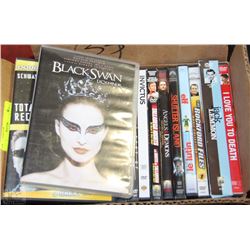 BOX OF 33 ASSORTED DVDS
