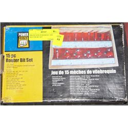 BRAND NEW POWERFIST 15PC ROUTER BIT SET
