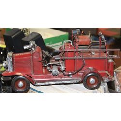 VINTAGE STYLE ALL METAL FIRE TRUCK ORNAMENT