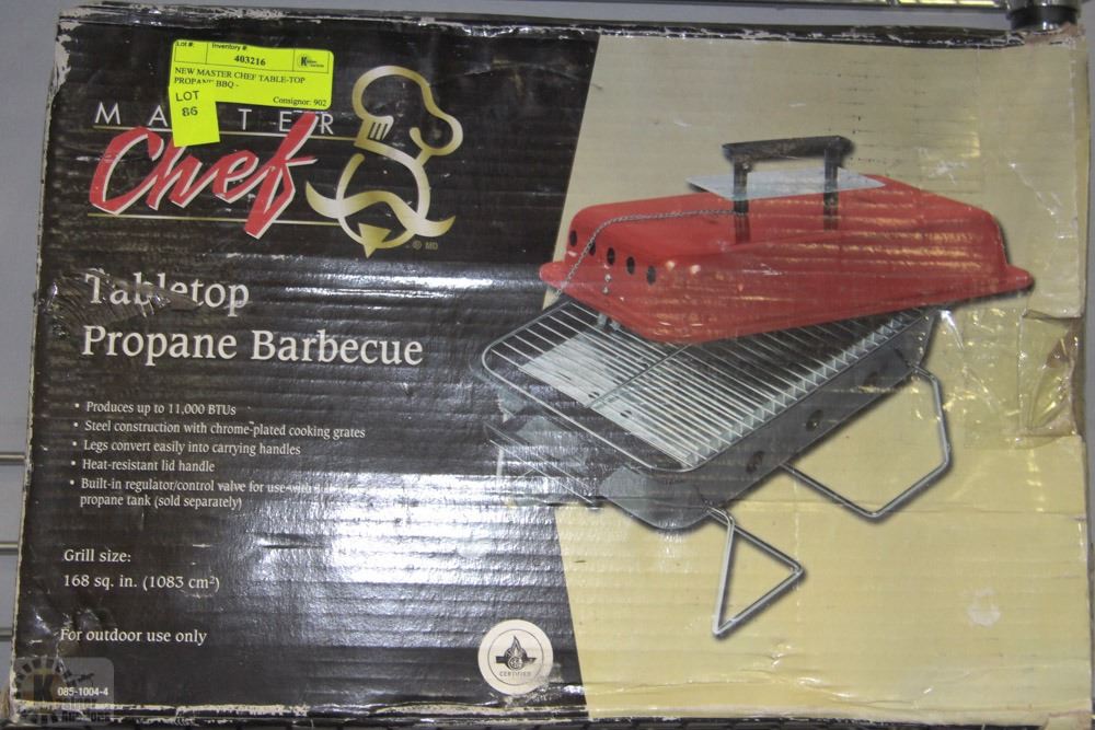 NEW MASTER CHEF TABLETOP PROPANE BBQ