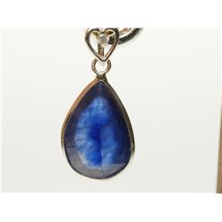 #3-14K GOLD SAPPHIRE & DIAMOND PENDANT