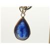 Image 1 : #3-14K GOLD SAPPHIRE & DIAMOND PENDANT
