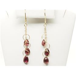 #5-10K GOLD PINK TOURMALINE EARRINGS