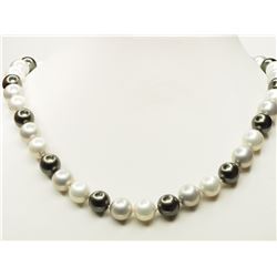 #8-14K GOLD SHELL PEARL NECKLACE
