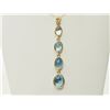 Image 1 : #11-14K GOLD AQUAMARINE PENDANT NECKLACE