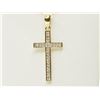 Image 1 : #12-10K GOLD DIAMOND CROSS NECKLACE