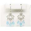 Image 1 : #15-14K GOLD BLUE TOPAZ EARRINGS