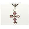 Image 1 : #18-14K GOLD PINK SAPPHIRE & DIA PENDANT