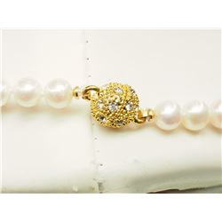 #22-14K GOLD SAPPHIRE & PEARL NECKLACE