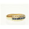 Image 1 : #23-14K GOLD SAPPHIRE & DIAMONDRING SIZE 9