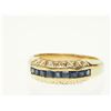 Image 2 : #23-14K GOLD SAPPHIRE & DIAMONDRING SIZE 9