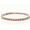 Image 1 : #24-STERLING SILVER RUBY BANGLE