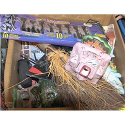 BOX OF MOSTLY NEW HALLOWEEN DECOR