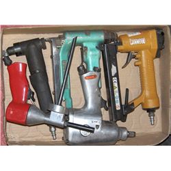 5 AIR TOOLS- IMPACT, NAIL, GUN, STAPLERS