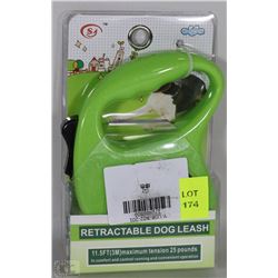 NEW GREEN RETRACTABLE PET LEASH
