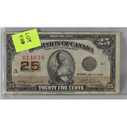 1923 CANADIAN SHINPLASTER