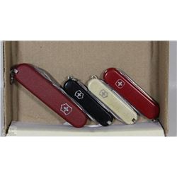 LOT OF 4 VINTAGE SWISS ARMY VICTORINOX POCKET