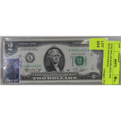 US $2 DOLLAR BANK NOTE 1976 WITH 1976 US POSTAL