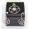 Image 1 : SET OF STERLING SILVER PENDANT AND EARRINGS
