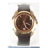 Image 1 : #46)MENS BULOVA GOLD/COPPER WATCH W/BROWN