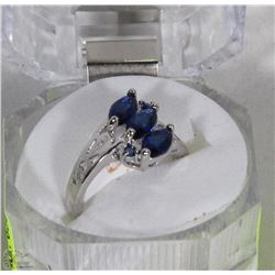 # 1- NATURAL SAPPHIRE.925 SOLID SILVER RING