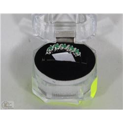 #21-NATURAL EMERALD/CZ RING