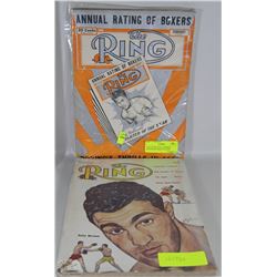 TWO PACKS OF FIVE BOXING MAGAZINES FROM 1952-1954