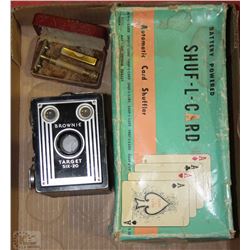 TRAVEL MINI VINTAGE RAZOR WITH BROWNIE TARGET