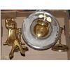 Image 1 : BOX WITH BRASS APPLE BOX, BRASS SITTING FROG MORE