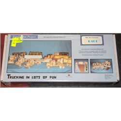 NEW WOODEN MODELS INCLUDING TRAILER WITH PIPES