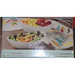 TWO BOXES WITH 3 PC PORCELAIN BOWL SETS