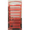 Image 1 : RED METAL COMMERCIAL DISPLAY SHELF