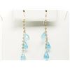 Image 1 : #26-14K GOLD BLUE TOPAZ EARRINGS