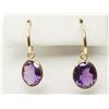 Image 1 : #35-14K GOLD AMETHYST EARRINGS