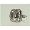 Image 1 : #38-STERLING SILVER CUBIC ZIRCONIA RING SIZE 7.5