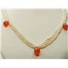 Image 2 : #40-14K GOLD ONYX & KASHI PEARL NECKLACE