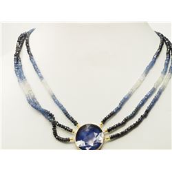 #42-14K GOLD SAPPHIRE NECKLACE